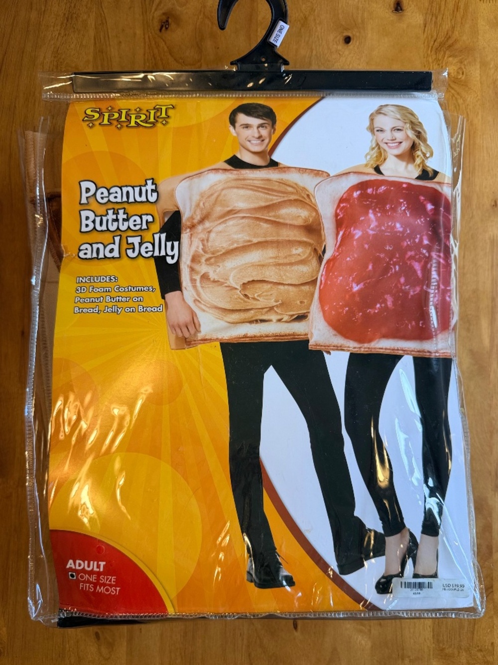 Spirit Halloween Peanut Butter and Jelly Couples Costume Adult One Size PBJ Set